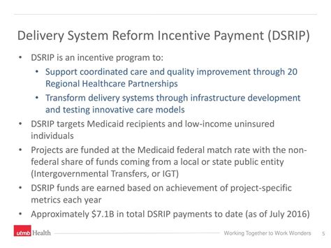 Delivery System Reform Incentive Payment (DSRIP) Program.